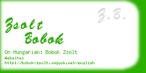 zsolt bobok business card